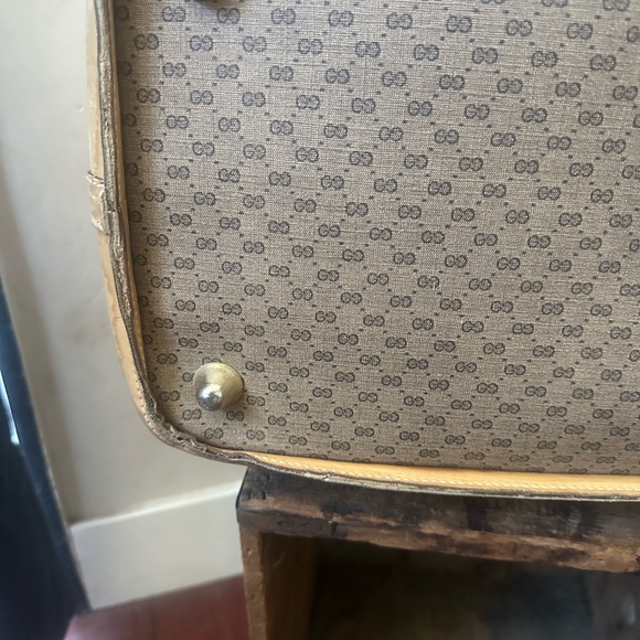 Vintage Authentic Gucci Monogram GG Web Travel Bag Red/Green Stripes EUC - Picture 10 of 16